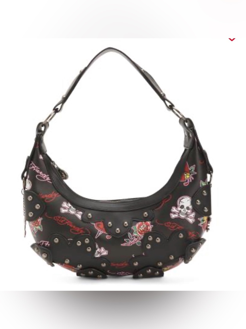 Ed Hardy Skull Studded Hobo Bag